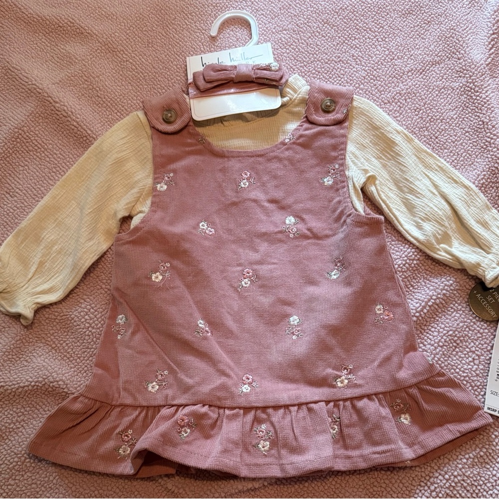 Kids Pink Floral Matching Set